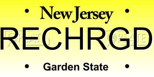 RECHRGD New Jersey License Plate