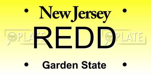 REDD New Jersey License Plate