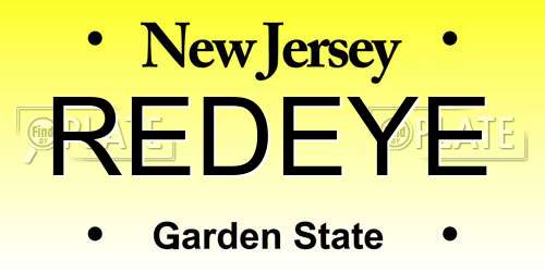 REDEYE New Jersey License Plate