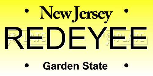 REDEYEE New Jersey License Plate