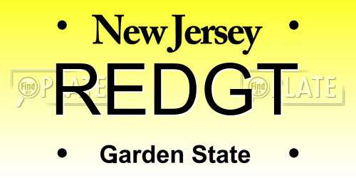 REDGT New Jersey License Plate