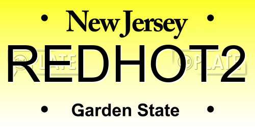 REDHOT2 New Jersey License Plate