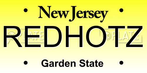 REDHOTZ New Jersey License Plate