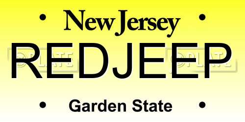 REDJEEP New Jersey License Plate