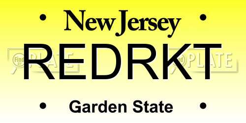 REDRKT New Jersey License Plate