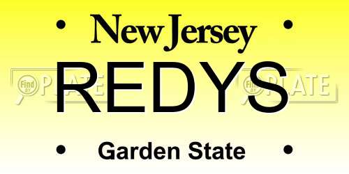 REDYS New Jersey License Plate