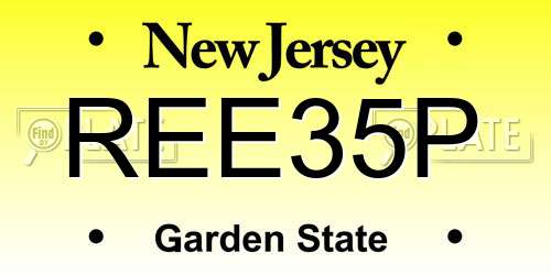 REE35P New Jersey License Plate
