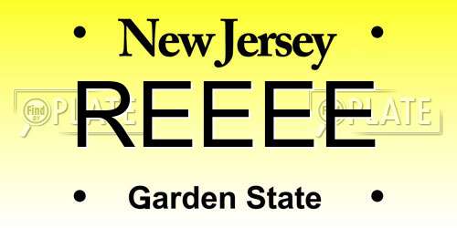 REEEE New Jersey License Plate