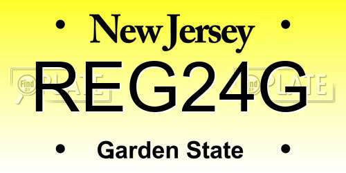 REG24G New Jersey License Plate