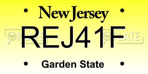 REJ41F New Jersey License Plate