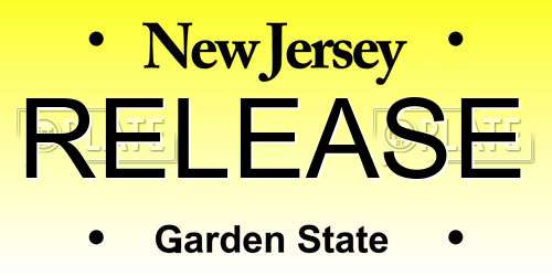 RELEASE New Jersey License Plate