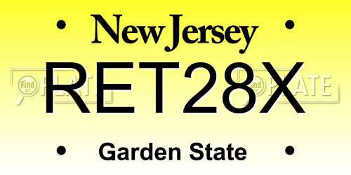 RET28X New Jersey License Plate