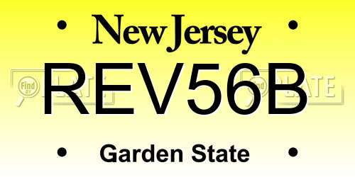 REV56B New Jersey License Plate
