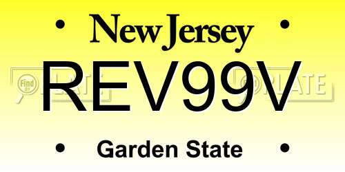 REV99V New Jersey License Plate