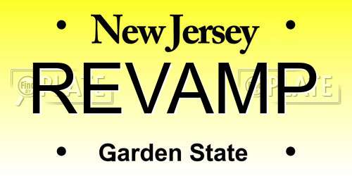 REVAMP New Jersey License Plate