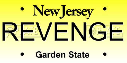 REVENGE New Jersey License Plate