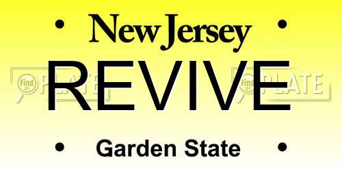 REVIVE New Jersey License Plate