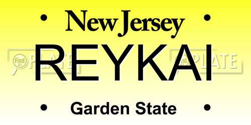 REYKAI New Jersey License Plate