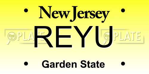 REYU New Jersey License Plate