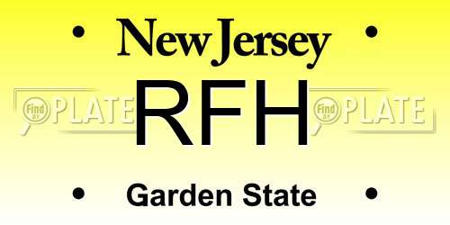 RFH New Jersey License Plate