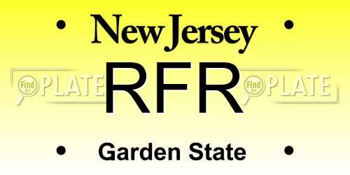 RFR New Jersey License Plate