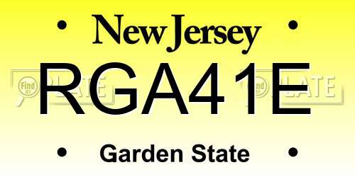 RGA41E New Jersey License Plate