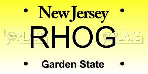 RHOG New Jersey License Plate