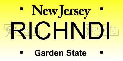 RICHNDI New Jersey License Plate