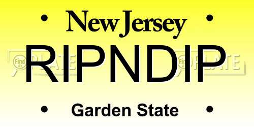 RIPNDIP New Jersey License Plate