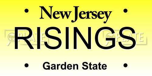 RISINGS New Jersey License Plate
