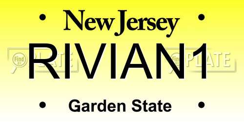 RIVIAN1 New Jersey License Plate