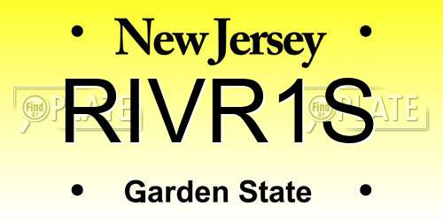 RIVR1S New Jersey License Plate