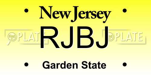RJBJ New Jersey License Plate