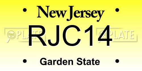 RJC14 New Jersey License Plate