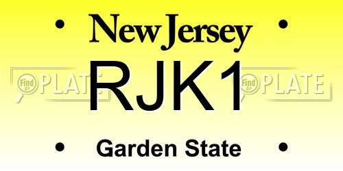 RJK1 New Jersey License Plate