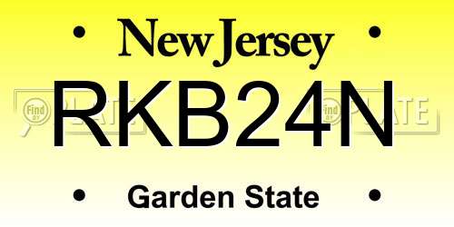RKB24N New Jersey License Plate