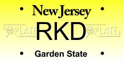 RKD New Jersey License Plate