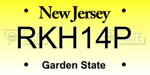 RKH14P New Jersey License Plate