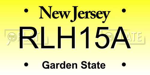 RLH15A New Jersey License Plate