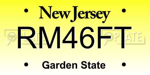 RM46FT New Jersey License Plate
