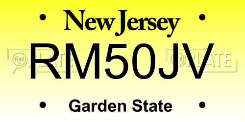 RM50JV New Jersey License Plate