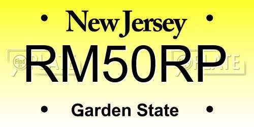 RM50RP New Jersey License Plate