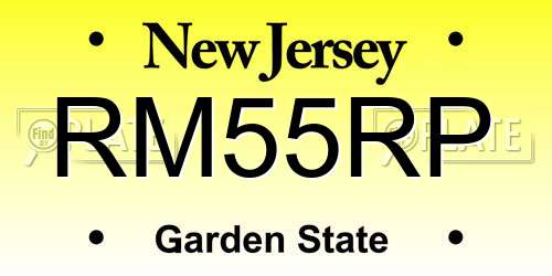 RM55RP New Jersey License Plate