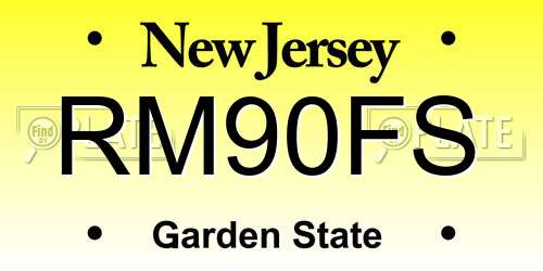 RM90FS New Jersey License Plate