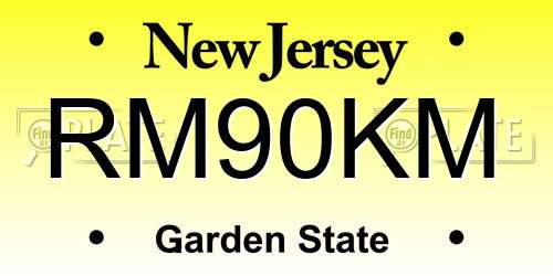 RM90KM New Jersey License Plate