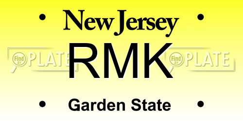 RMK New Jersey License Plate