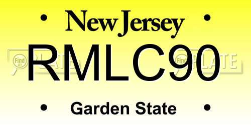 RMLC90 New Jersey License Plate