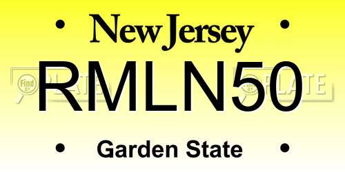 RMLN50 New Jersey License Plate