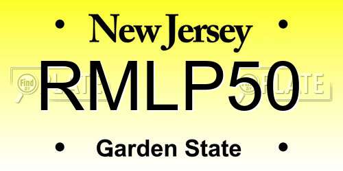RMLP50 New Jersey License Plate