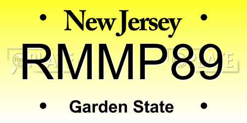 RMMP89 New Jersey License Plate